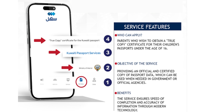 Parents in Kuwait can now download certified digital passport copies for children under 16, eliminating the need for in-person applications/ Image: X@ArabTimes No more queues: Parents in Kuwait can now get certified passport copies for kids online