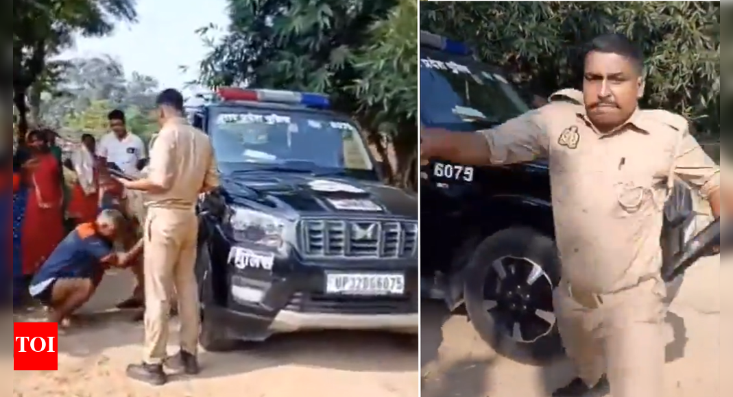 Watch: UP cop kicks man on camera; suspended after video goes viral