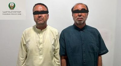The suspects were already wanted in another emirate for carrying out a similar bank customer robbery using the same criminal method/ Image: X  Police hunt down bank robbery gang in just 3 hours after robbing customer in Fujairah