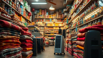 Representative AI photo  Kirana stores, retailers rush to stock up goods ahead of harsher winter months; higher sales expected