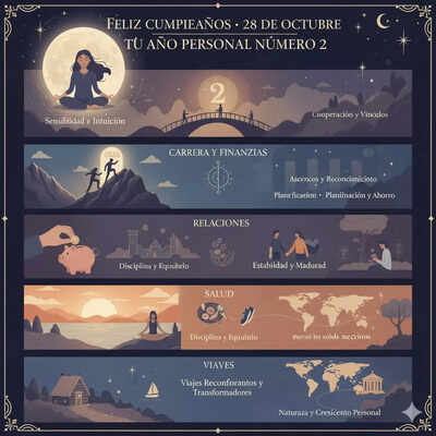 Pronóstico de Cumpleaños – 28 de Octubre de 2025: Descubre lo que te deparan los próximos 12 meses