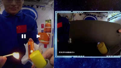 Source: Daily Motion Video What happens when you light a match in space? Astronauts reveal the stunning blue flame mystery