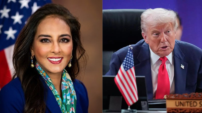 Harmeet Dhillon (Image/X) and Donald Trump (AP image)  MAGA diehards dump on desi Trump acolyte Harmeet Dhillon amid fury over immigrant truckers