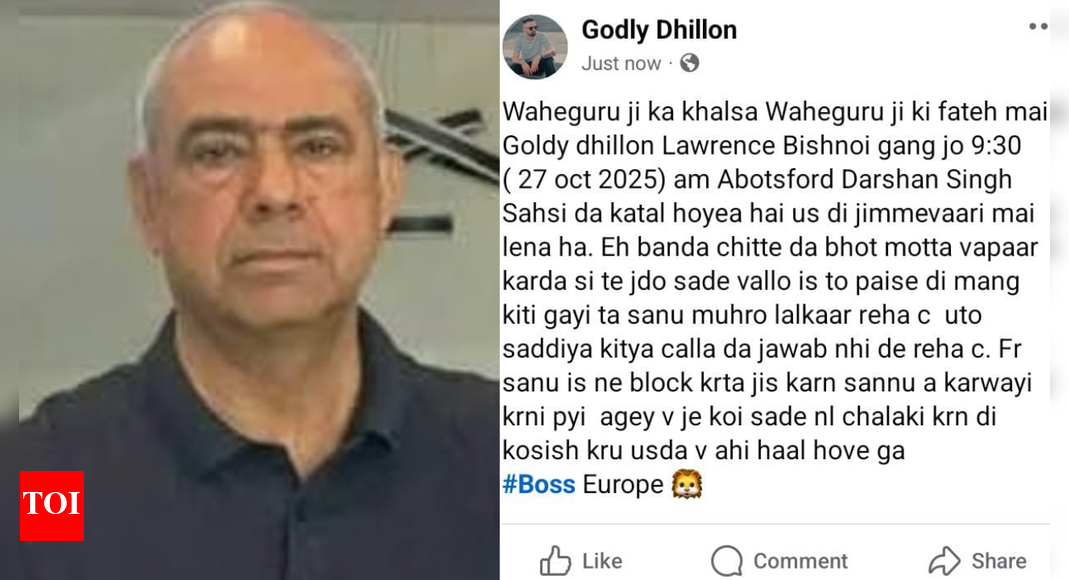 Indian-origin businessman killed in Canada: Bishnoi group claims responsibilty