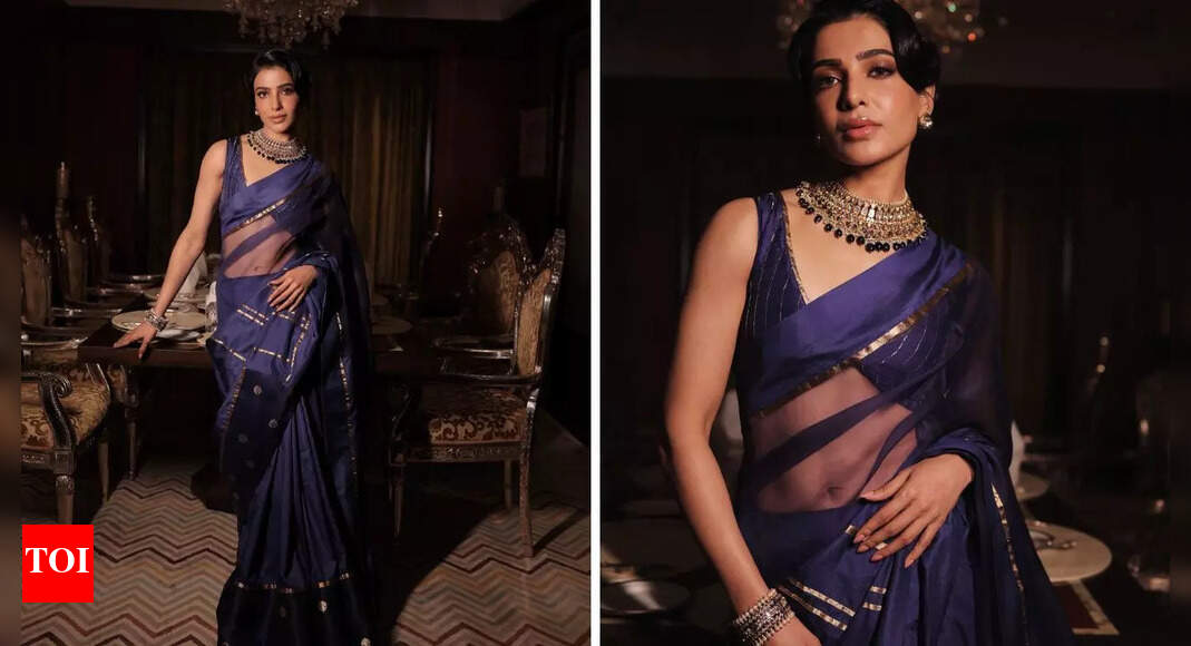 सामंथा रुथ प्रभु शाही नीली रेशम की साड़ी में चकाचौंध कर रही हैं: इस ठाठदार पहनावे की कीमत, जो सबका ध्यान खींच रही है, 45,000 रुपये है | हिंदी मूवी समाचार सामंथा रुथ प्रभु शाही नीली रेशम की साड़ी में चकाचौंध कर रही हैं: इस ठाठदार पहनावे की कीमत, जो सबका ध्यान खींच रही है, 45,000 रुपये है | हिंदी मूवी समाचार