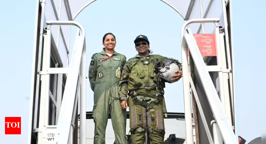 President Murmu takes sortie in Rafale at Ambala air base; India’s first Prez to fly in two IAF fighter jets