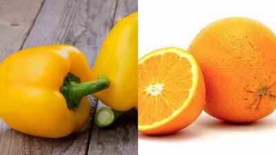 पीली शिमला मिर्च बनाम संतरा: किसमें अधिक विटामिन सी है और आपकी त्वचा और प्रतिरक्षा के लिए अधिक लाभकारी है?