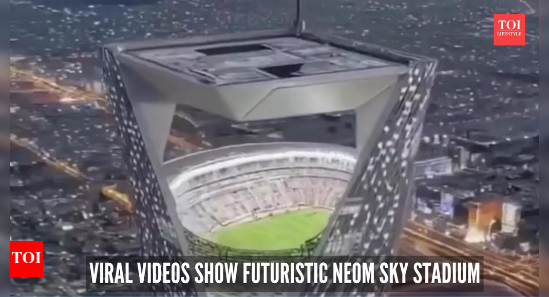 FIFA 2034 in NEOM Sky Stadium? Viral videos on social media show futuristic football stadium 350 meters above the desert city!