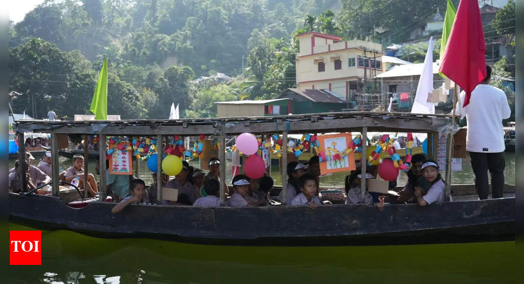 Floating classrooms: Tripura’s innovative boat rally promotes literacy in remote areas