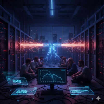 AI Image Global Microsoft Azure Outage: Microsoft says issue identified; engineers rolling back changes and rerouting traffic