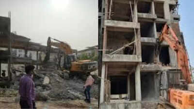 Bareilly Cantonment authorities, backed by heavy police, razed over 100 roadside "temporary structures" on Wednesday. Officials cited illegal construction on government land causing traffic jams. This renewed anti-encroachment drive, resuming after a pause, aims to clear over 500 identified encroachments, including huts and shops, to ease commuter woes. Over 100 'temporary' structures razed in Bareilly Cantonment drive