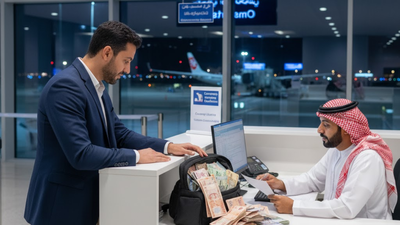 Traveler declares cash exceeding RO6,000 at Oman Customs under new anti-money-laundering regulations/Representative Image Explained: Oman customs issues comprehensive rules for cash declarations at borders to curb money laundering