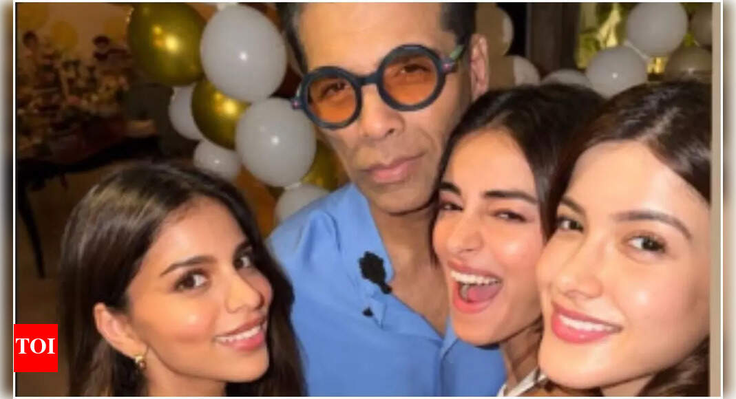 Ananya Panday’s birthday bash: Karan Johar parties with Suhana Khan and Shanaya Kapoor, shares selfie with his ‘girls’