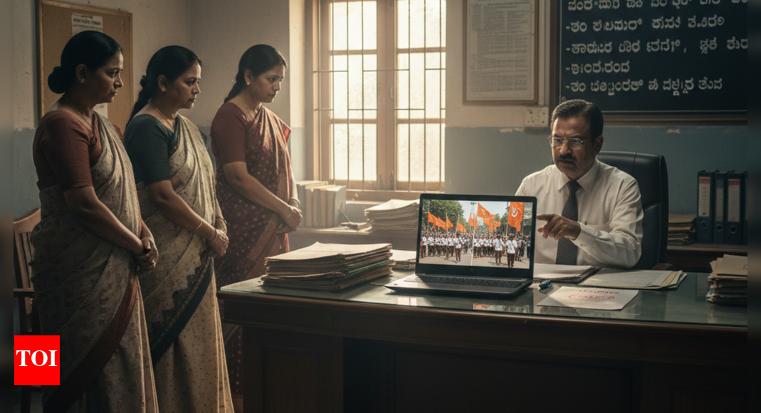 ‘Violation of service rules’: 4 Karnataka teachers served notices for participating in RSS route march; says govt staff cannot join political or religious activities