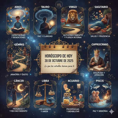 Horóscopo Diario: Predicciones astrológicas de hoy, 30 de octubre de 2025