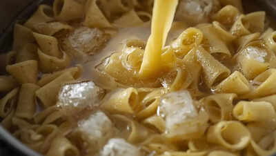 Why a splash of ice in your pasta water might boost texture and taste