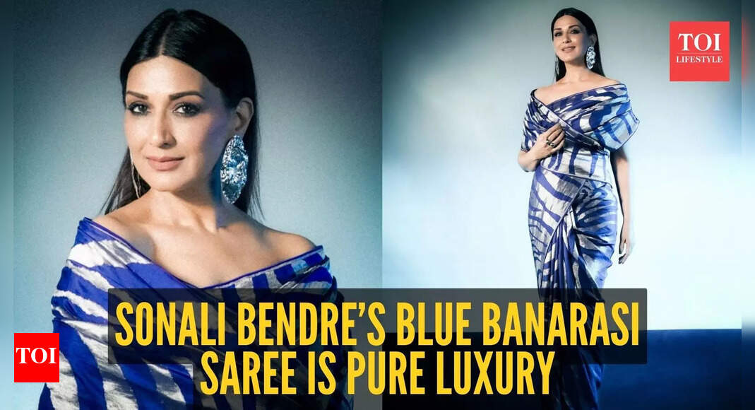 Sonali Bendre’s Banarasi saree look proves old-school weaves are the new luxury!