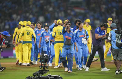 India's Jemimah Rodrigues with teammates celebrates after winning the ICC Women's World Cup semi-final ODI match between India and Australia at the DY Patil Stadium in Navi Mumbai. (PTI) List of ICC Women's World Cup champions: India vs South Africa in final as new winners set to be crowned