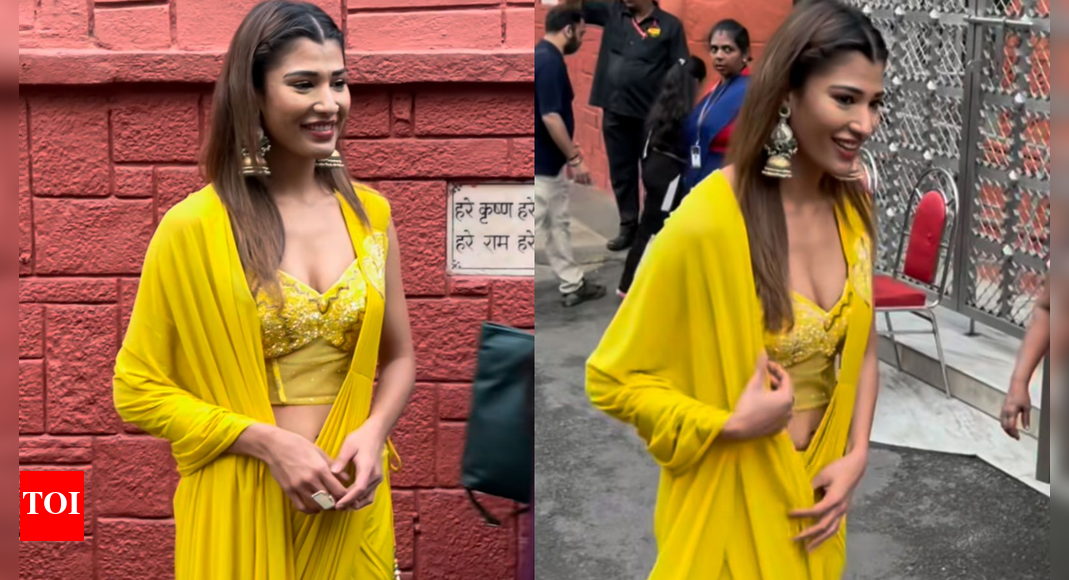 Bigg Boss 19 fame Nehal Chudasama spotted at ISKCON Temple in Juhu after eviction; greets paparazzi with a smile