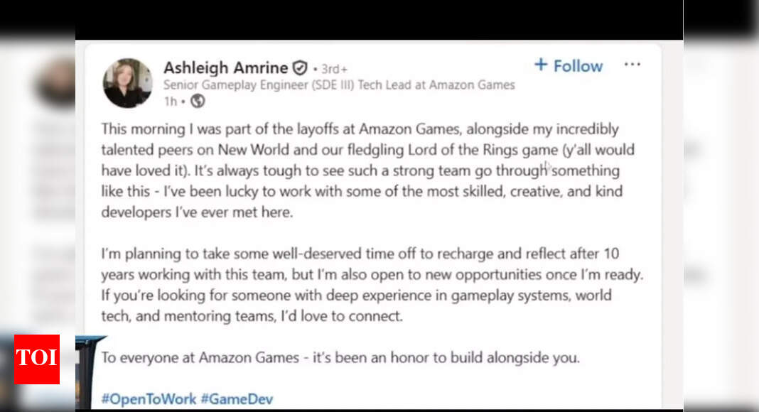 Amazon's 'The Lord of the Rings' MMO is Dead, laid off employee reveals in LinkedIn post