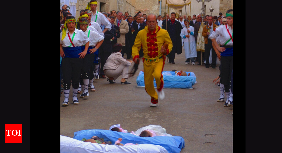 Why men still jump over babies every year in this 400-year-old Spanish ritual