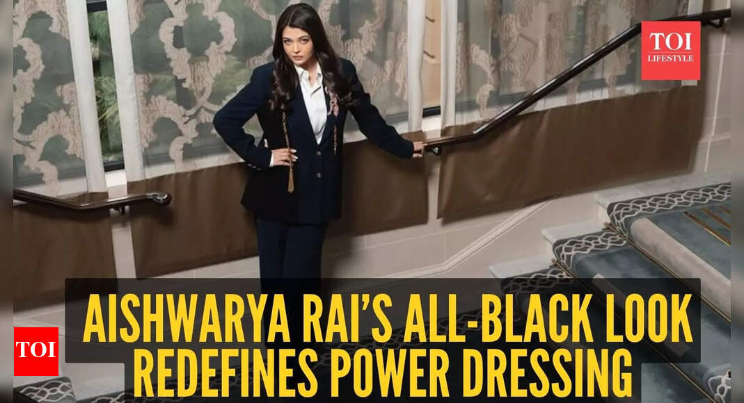 Rising from the Ashes! Aishwarya Rai Bachchan’s all-black power suit look is breaking the internet