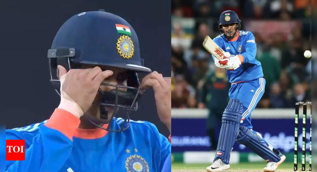 Nasty! Shubman Gill hit on the head; falls for just five runs vs AUS
