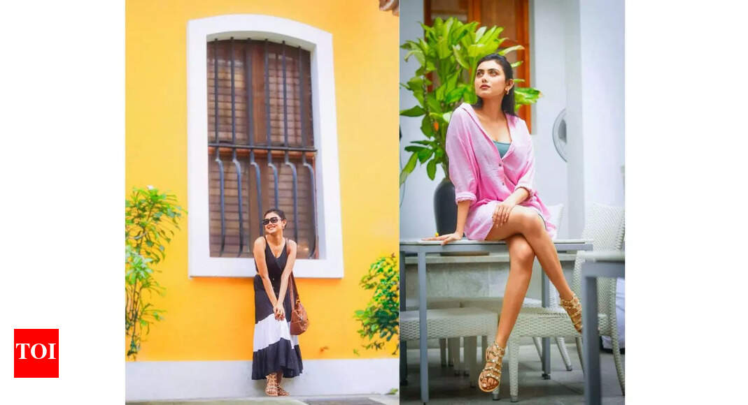 Idhika Paul stuns amid Pondicherry’s iconic yellow backdrop