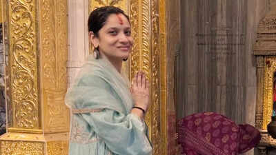 Ankita Lokhande goes for temple darshan in the city; writes ‘It wasn’t about asking for anything, but simply saying thank you’