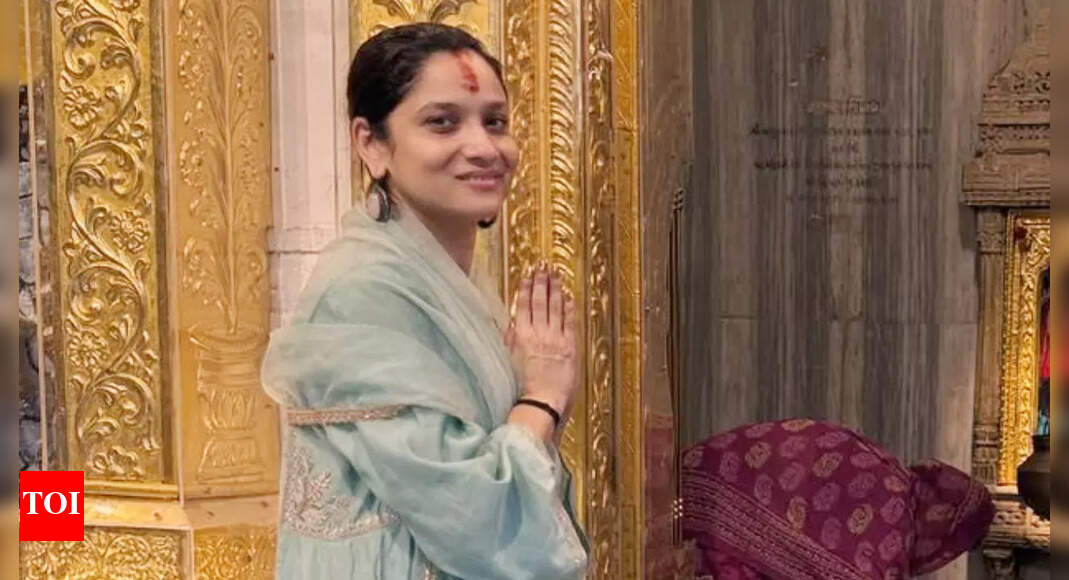 Ankita Lokhande goes for temple darshan in the city; writes ‘It wasn’t about asking for anything, but simply saying thank you’