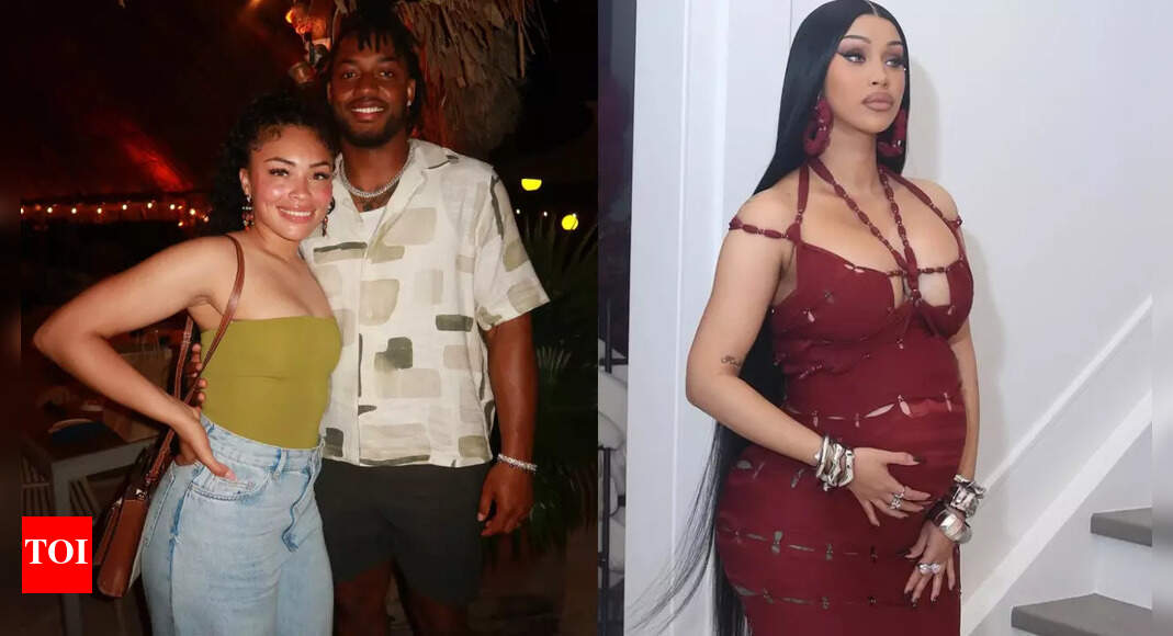 Cardi B gets surprise invite from Patriots RB Antonio Gibson’s wife Victoria to WAGs game day bash as rapper awaits baby with Stefon Diggs
