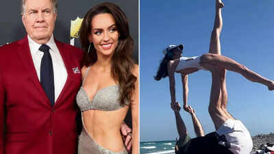 Bill Belichick’s viral yoga pose with Jordon Hudson gets spooky twist as it turns into Halloween decoration