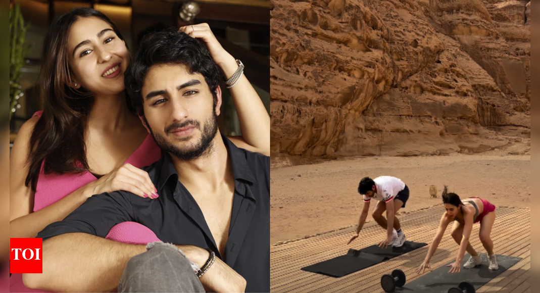 Sara Ali Khan and Ibrahim Ali Khan turn vacation into fitness fun with their workout 'On the rocks'