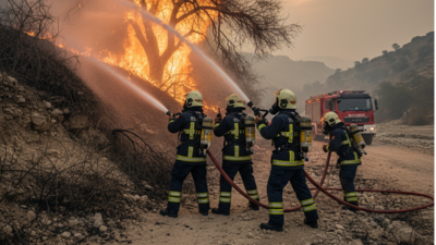 Swift response as Nizwa wadi fire raises safety concerns / AI-generated illustration Oman fire-services jump into action as blaze erupts near Nizwa’s Wadi Al Abyad — no injuries, fire brought under control