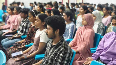 National Institute of Speech and Hearing students experience Sadhguru’s ‘Miracle of Mind’ meditation through vibrations