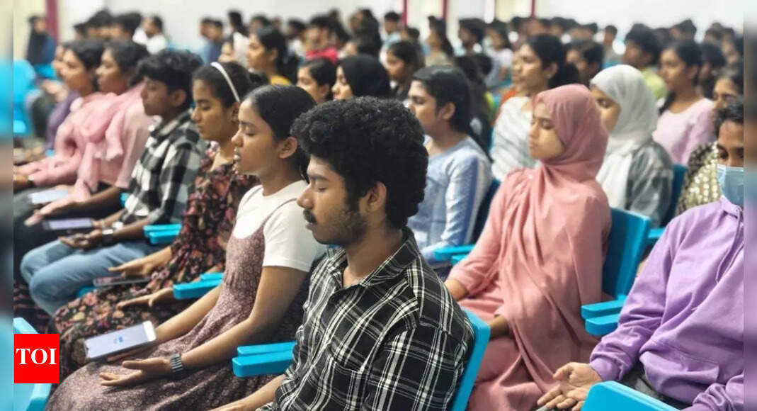 National Institute of Speech and Hearing students experience Sadhguru’s ‘Miracle of Mind’ meditation through vibrations
