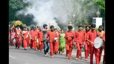 Bhavani Deeksha begins with devotional fervour at Kanakadurga temple