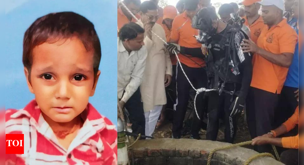 After massive rescue op for almost 36 hrs, 6-yr-old boy’s body found in 50 ft well in Agra