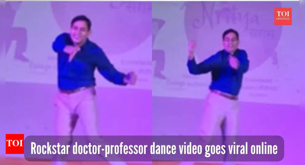 Watch: 'Rockstar professor' sets the stage on fire by 'moonwalking'