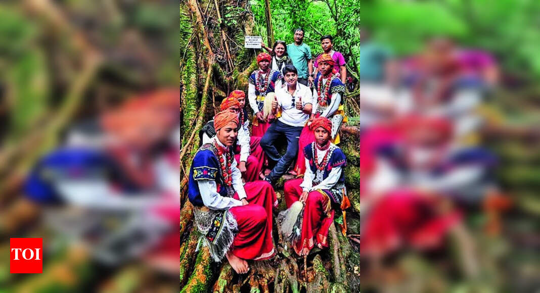 Scindia marvels at Meghalaya’s living root bridges, calls them symbol of nature’s harmony