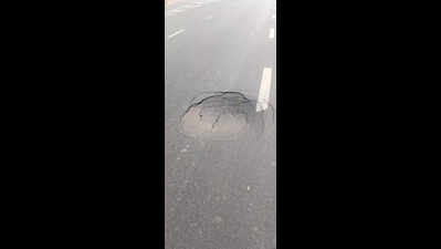 Cavity found on Dwarka Expressway days after pipeline work halted