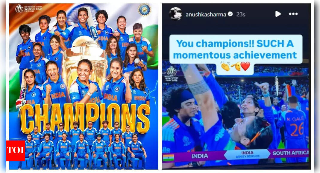 Women’s World Cup: Anushka Sharma-Virat Kohli, Priyanka Chopra, Mammootty and other celebrities celebrate Team India's historic win