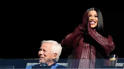 Cardi B has her Taylor Swift moment as she parties with Robert Kraft while cheering for Stefon Diggs at Patriots win