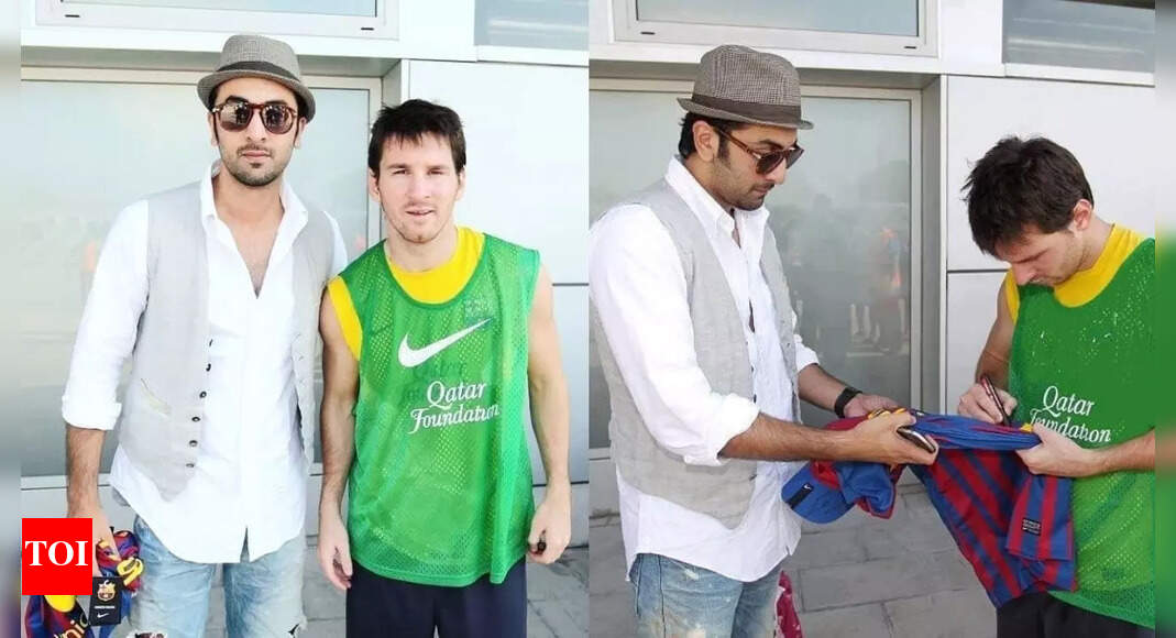 When Lionel Messi signed Ranbir Kapoor’s football jersey and gave him the ultimate fan moment