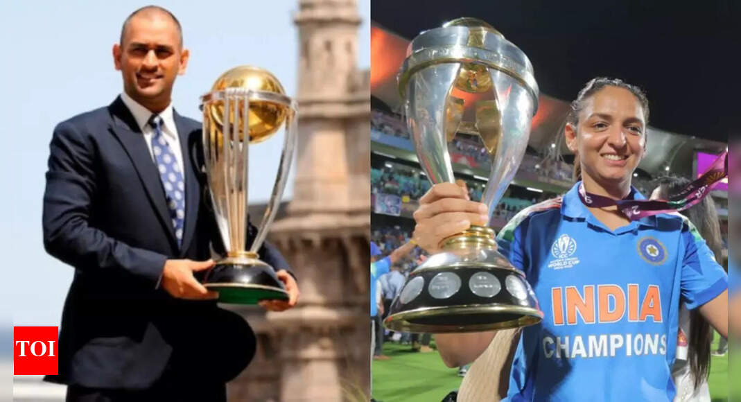 Iconic! Harmanpreet recreates Dhoni’s pose; clicked with trophy at Gateway of India