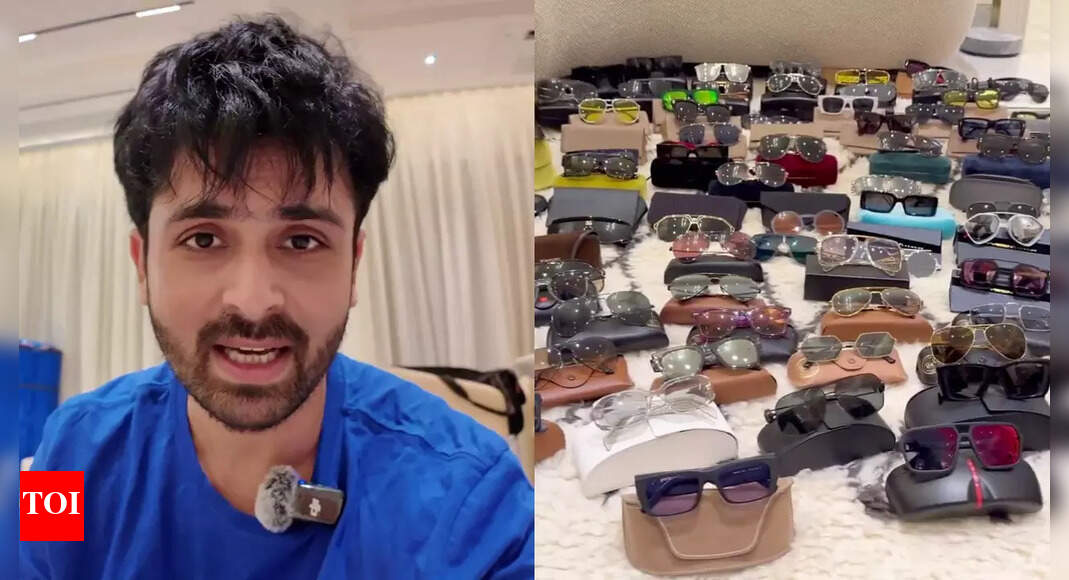 Shoaib Ibrahim gives a glimpse of his massive branded sunglasses collection