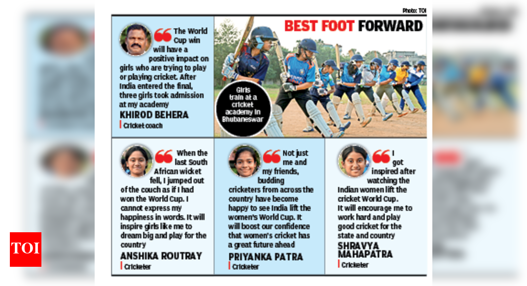 Indian women’s World Cup victory inspires new generation of cricketers in Bhubaneswar