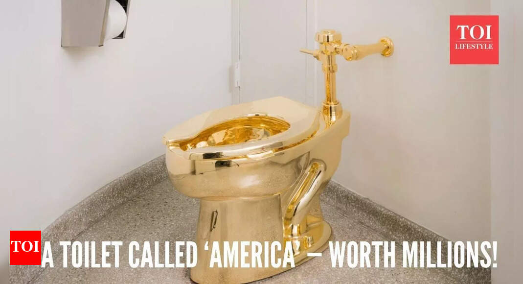 A golden toilet named ‘America’ is back — and it could sell for millions