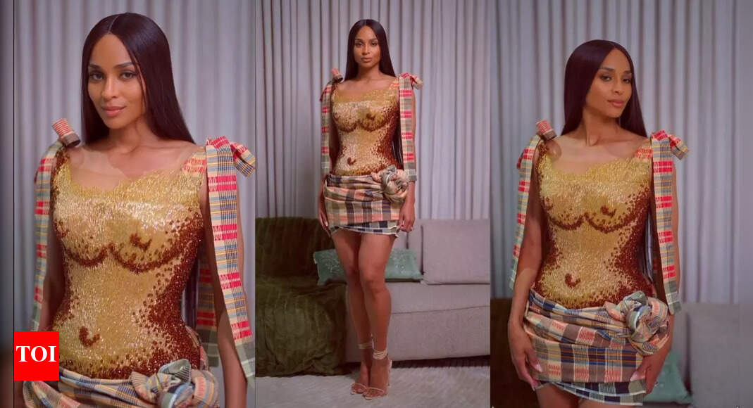 Russell Wilson’s wife Ciara commands the room and captivates La La Anthony as she shines in a bold embroidered sheer dress