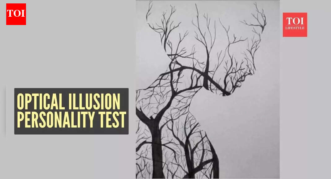 Optical illusion personality test: Woman or trees? What you see first ...